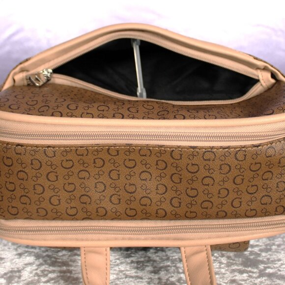 GUESS Brown Logo Backpack Travel School Zip Around Bag NWOT main image 6